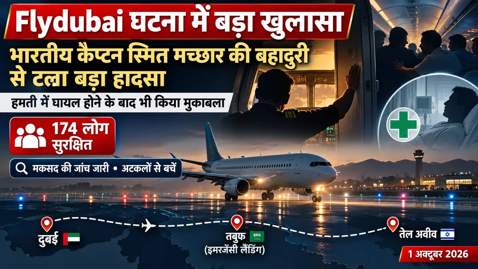 भारतीय कैप्टन ने 174 लोगों की जान बचाई, एक विमान की आपातकालीन लैंडिंग।