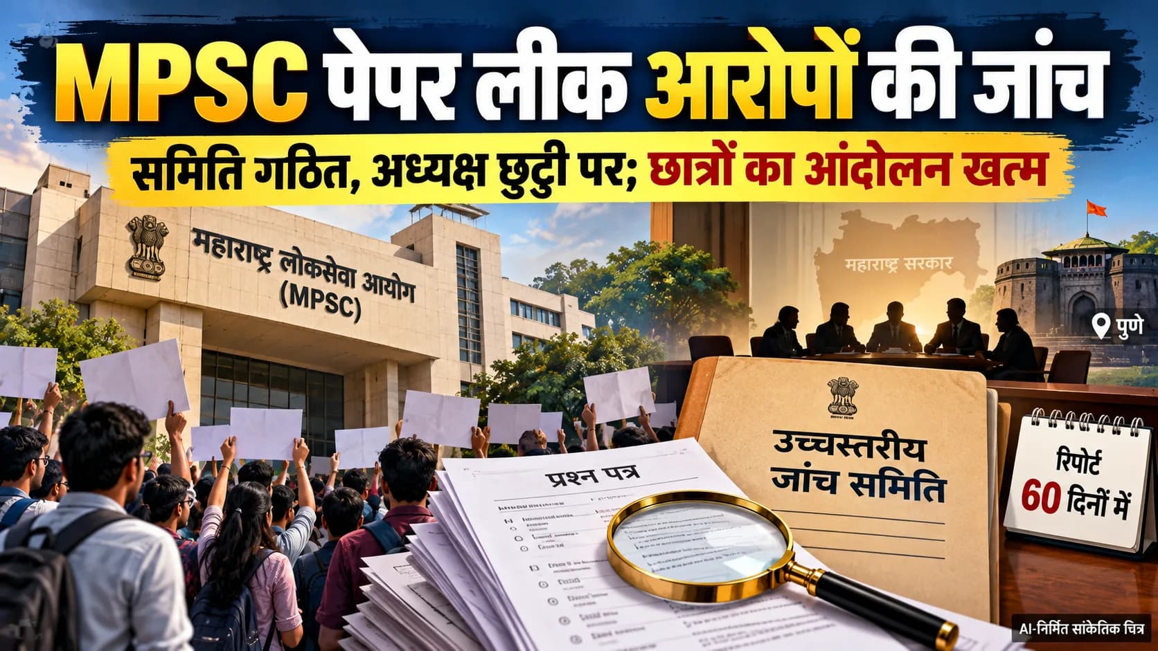 महाराष्ट्र में MPSC पेपर लीक के आरोपों की जांच के लिए समिति गठित, अध्यक्ष छुट्टी पर; छात्रों ने 10 दिन बाद खत्म किया आंदोलन