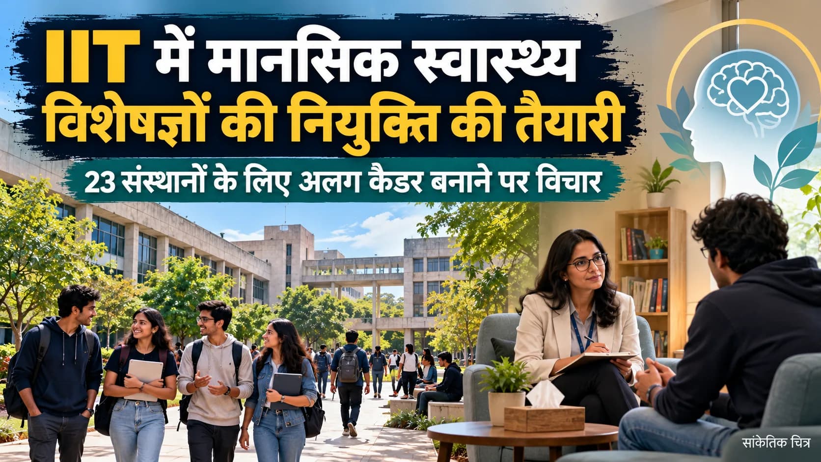 देश के 23 IIT में मानसिक स्वास्थ्य विशेषज्ञों की नियुक्ति की तैयारी, छात्रों के लिए बनेगा अलग कैडर